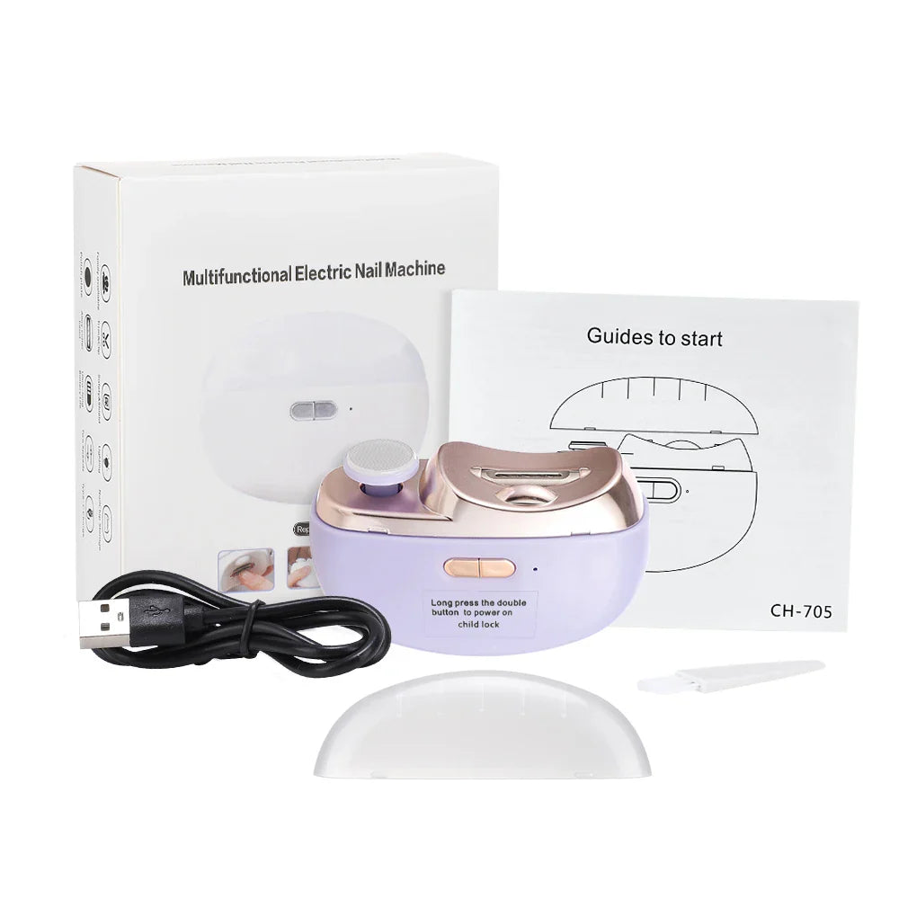 2 in 1 Electric Nail Clipper Grinding and Polishing.