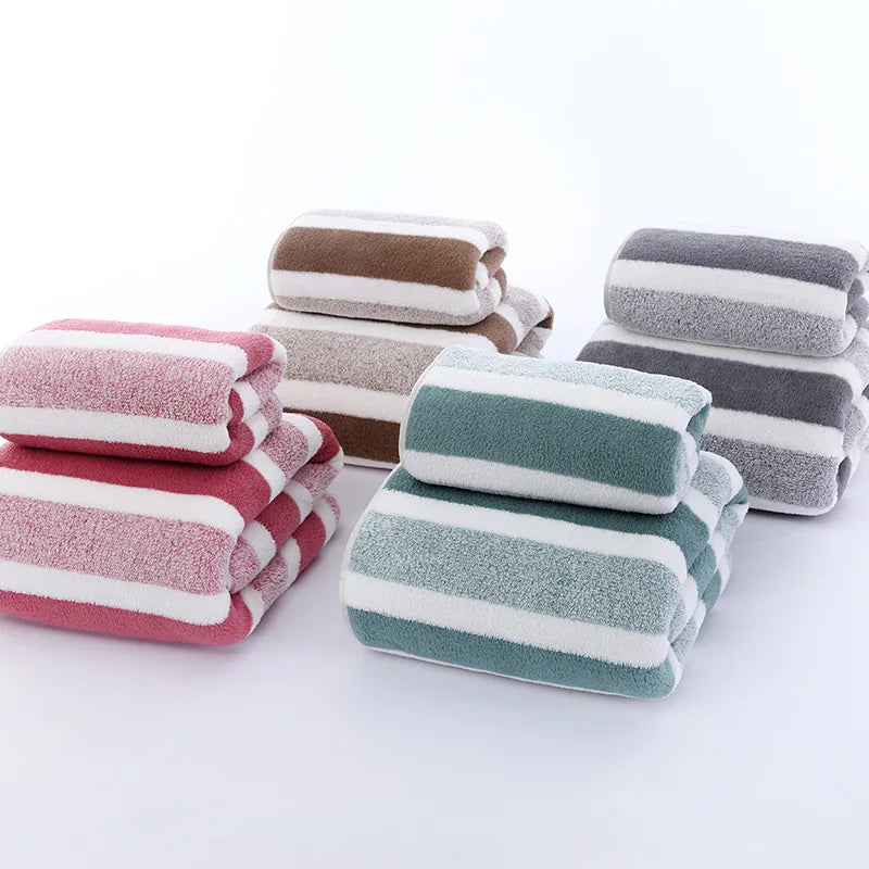 1 Pc Thickened Absorbent Bath Towel Soft Face Towel for Home Bathroom